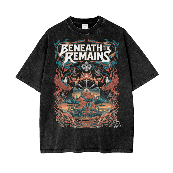 Aonaran Graphic Acid Wash Oversize T-Shirt