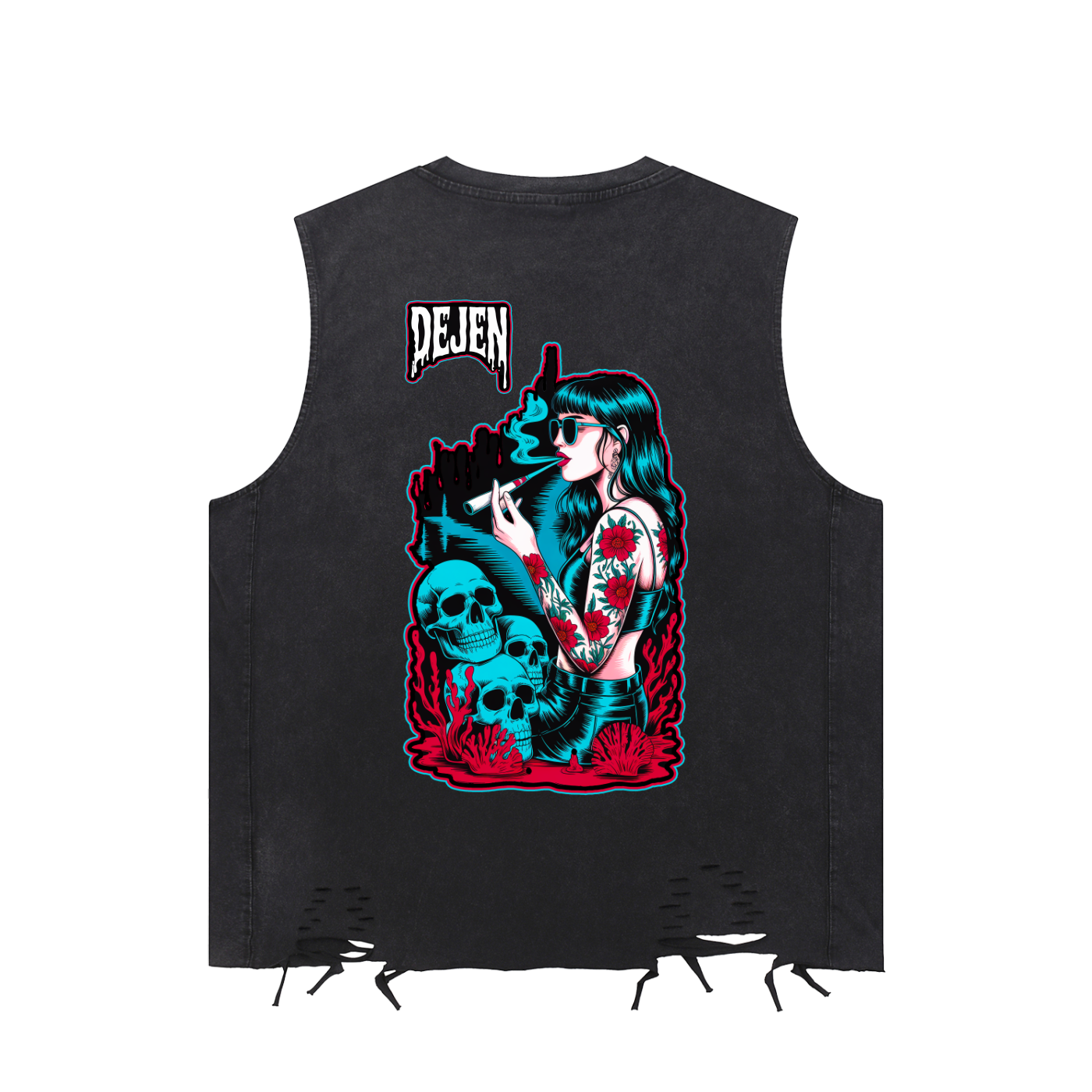 REPACKED Snow Washed Raw-Hem Tank Top