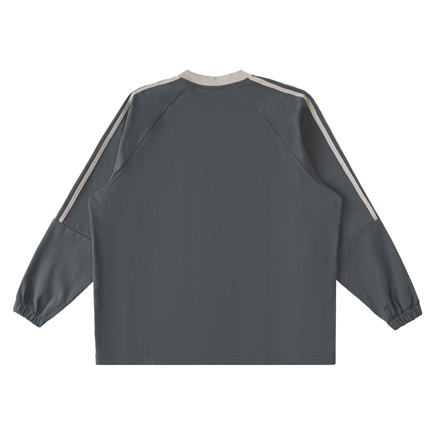 Aonaran Varsity Color-Block V-Neck Long-Sleeve T-Shirt