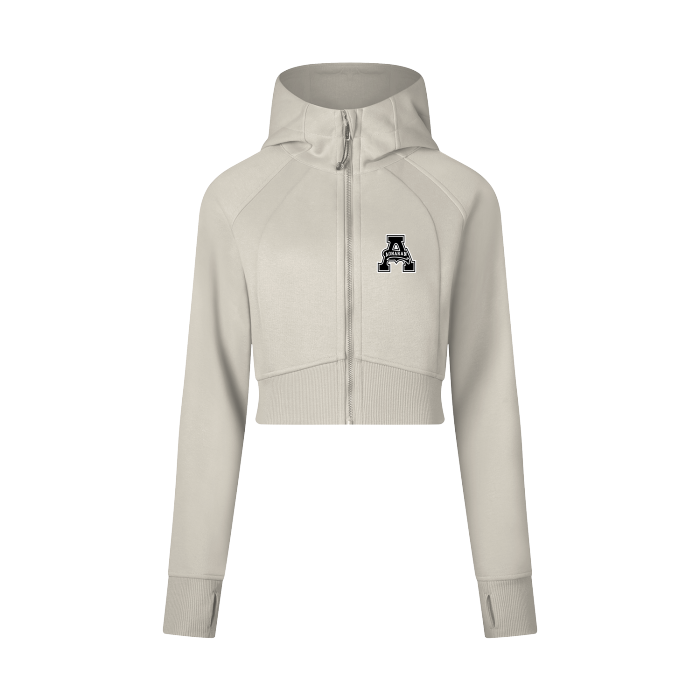 Aonaran Womens Cropped Zip-Through Hoodie