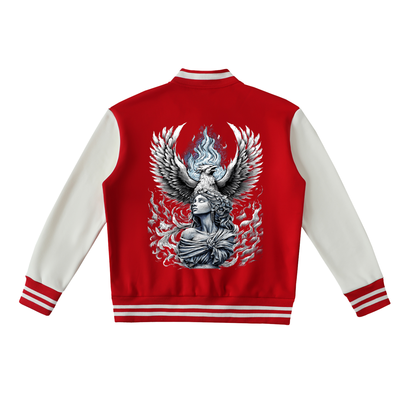 Aonaran Angelic Frost Two-Tone Fleeced Varsity Jacket