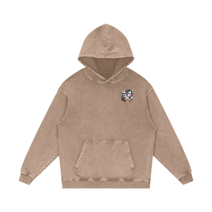 QueenSteph Acid Wash Oversize Hoodie