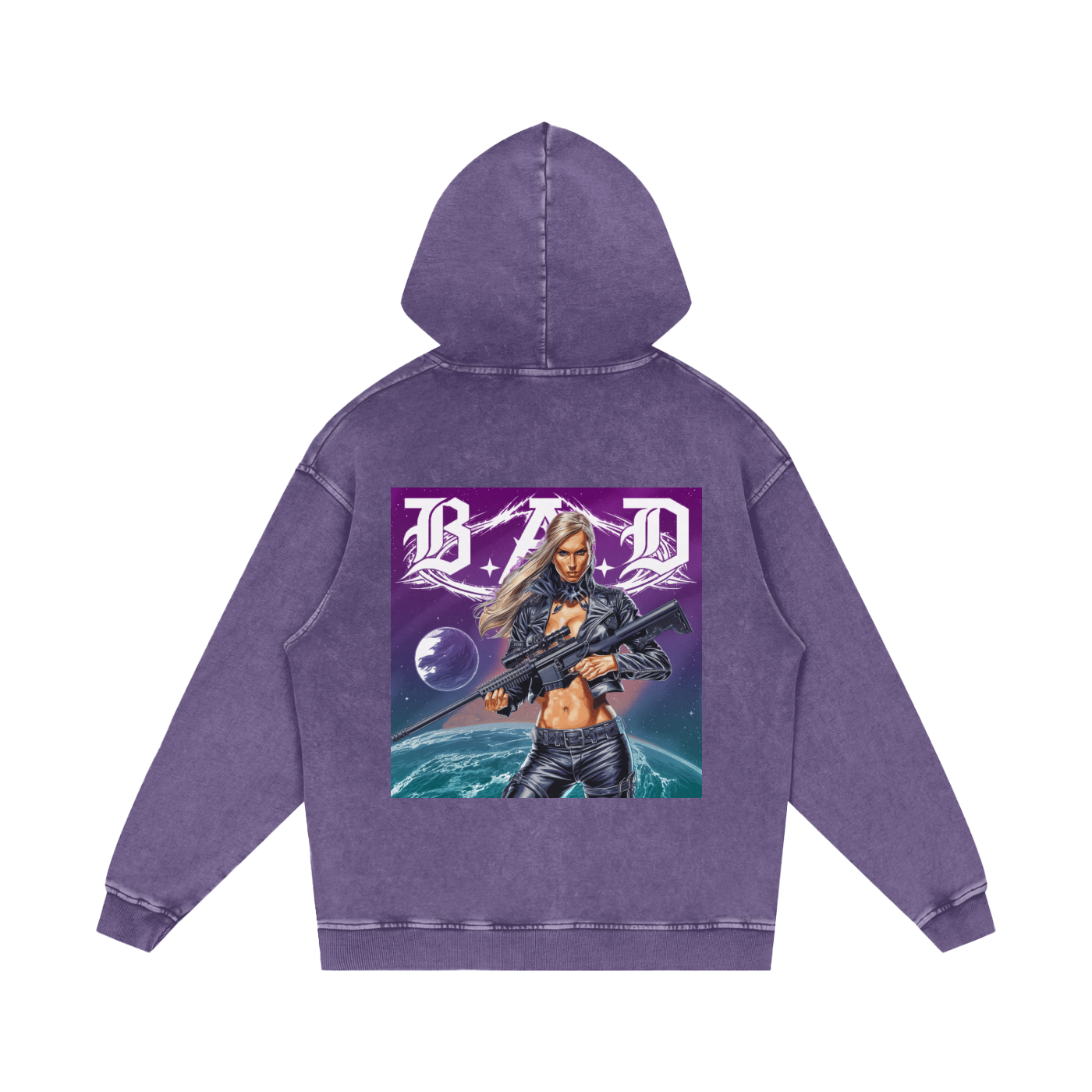 B.A.D. Acid Wash Oversize Hoodie