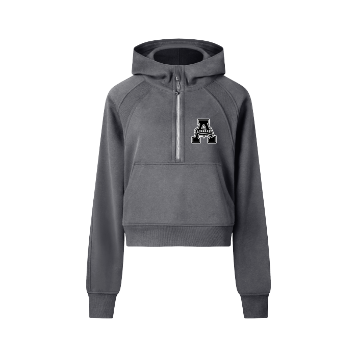 Aonaran Womens Cropped Half-Zip Hoodie