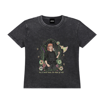 HeyBrontee Vintage Wash Drop Shoulder T-shirt