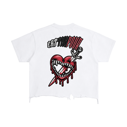 ETP Vintage Wash Boxy Distressed Hem T-Shirt