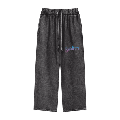 BaddieBreezy Acid Wash Straight Leg Pants