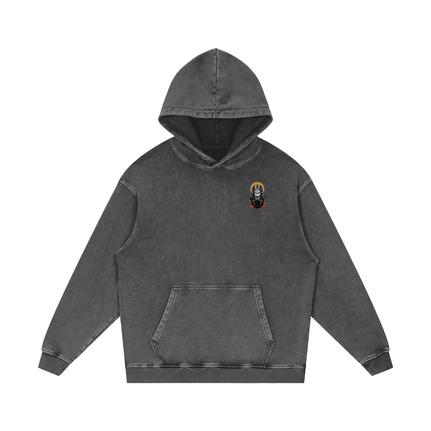 Jesus is King Acid Wash Oversize Hoodie