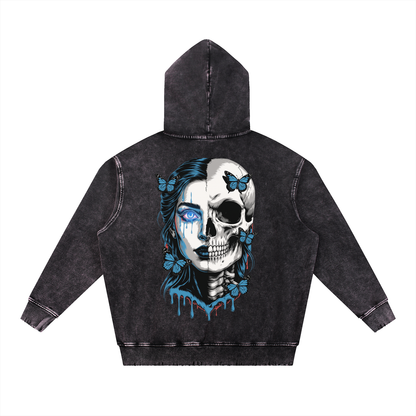 BreeLuxe Season 2 Snow Wash Hand-Frayed Heavyweight  Hoodie