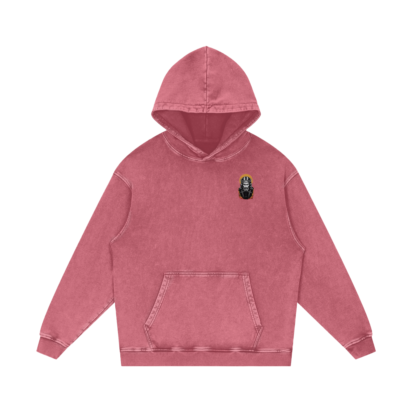 Jesus is King Acid Wash Oversize Hoodie