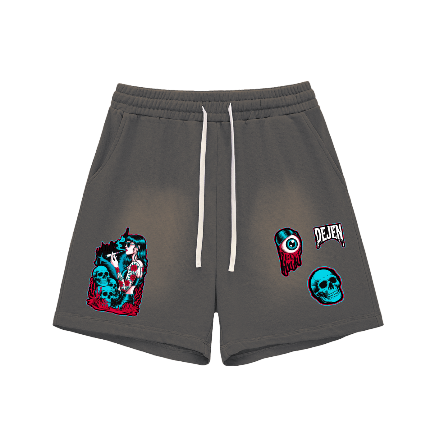 REPACKED Sun Fade Raw Edge Cotton Shorts