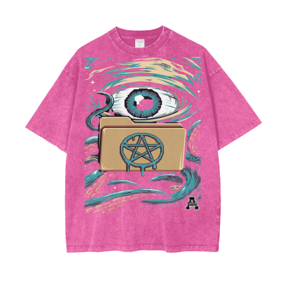 Aonaran Graphic Acid Wash Oversize T-Shirt