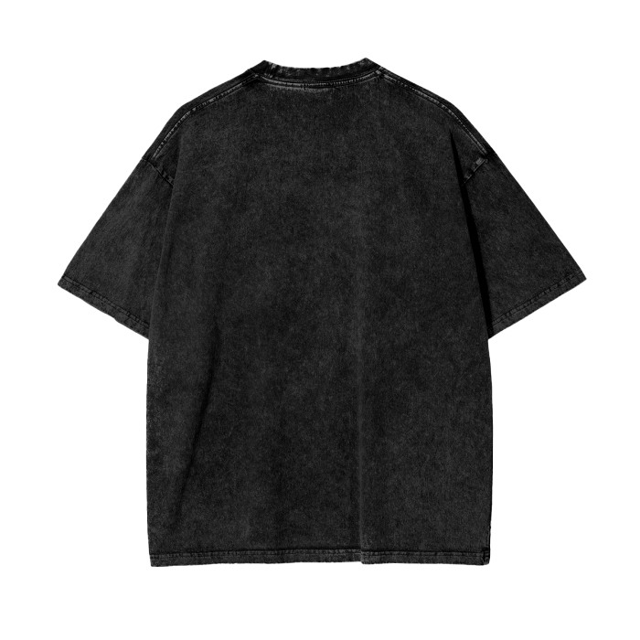 BillyGoat's Social Battery Aonaran Graphic Acid Wash Oversize T-Shirt