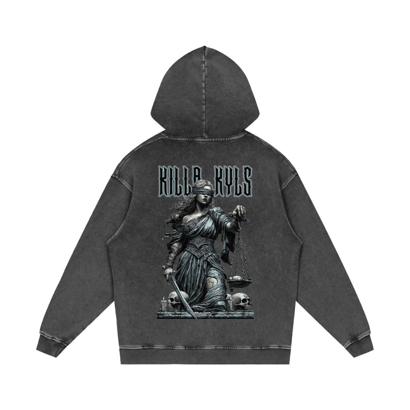 killakyls Snow Washed Loose Cotton Hoodie