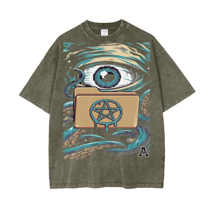 Aonaran Graphic Acid Wash Oversize T-Shirt