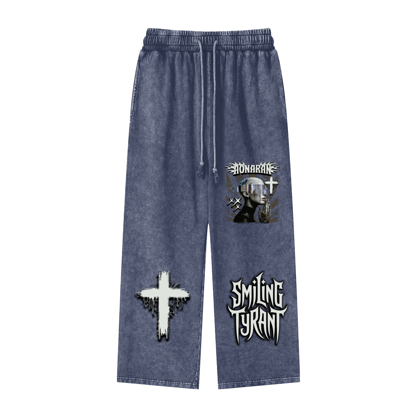 Smiling Tyrant Snow Washed Straight Leg Pants