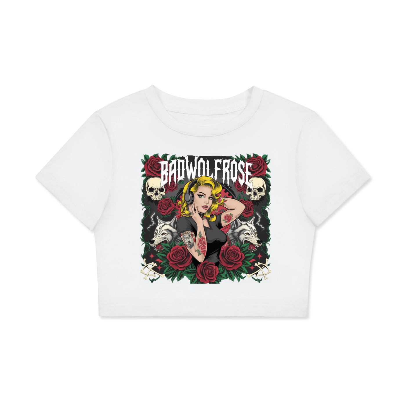 BadWolfRose Fitted Crop Tee