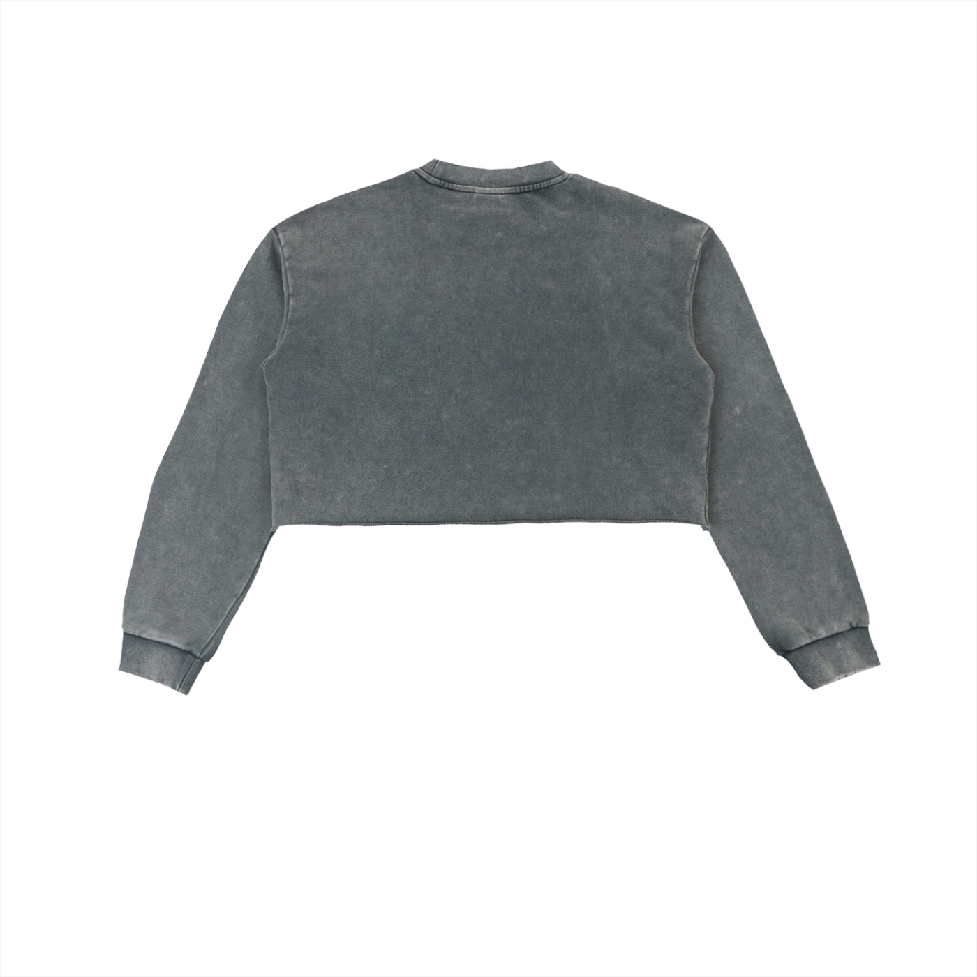 Thickles Snow Washed Raw Edge Cropped Sweatshirt