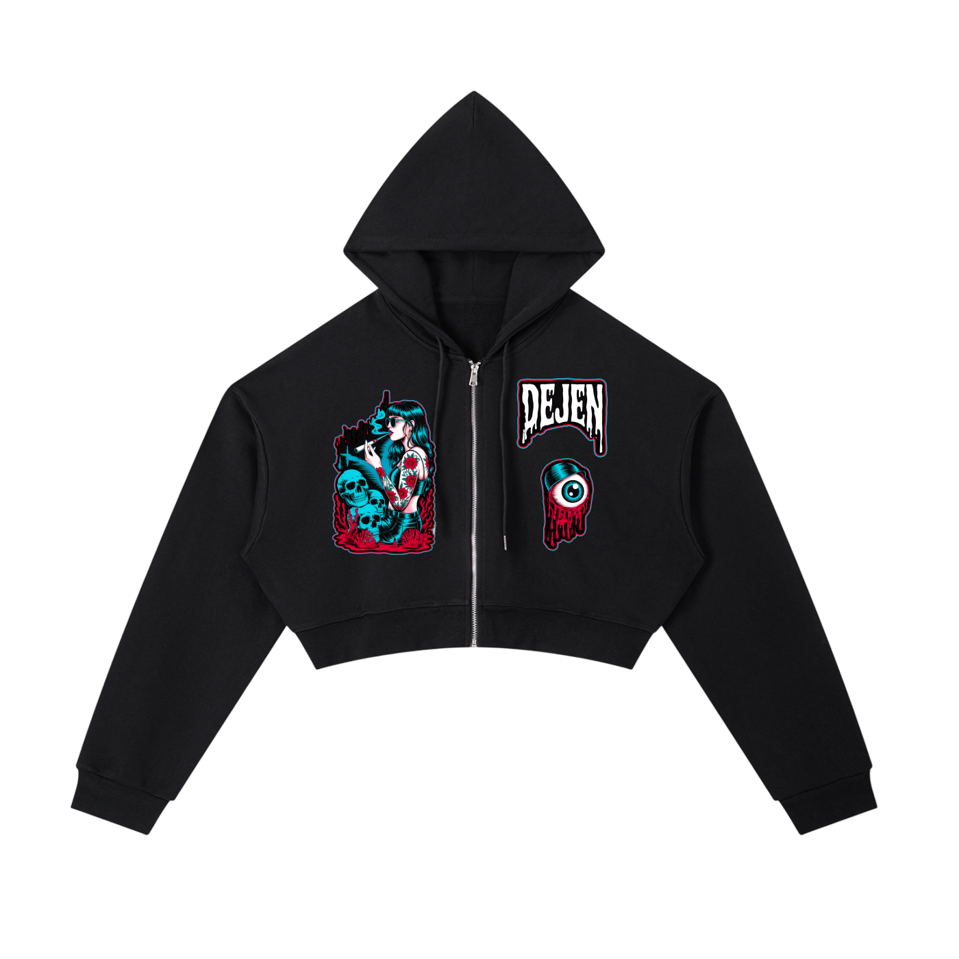 REPACKED Essential Cropped Zip-Up Hoodie