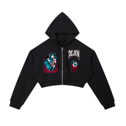 REPACKED Essential Cropped Zip-Up Hoodie