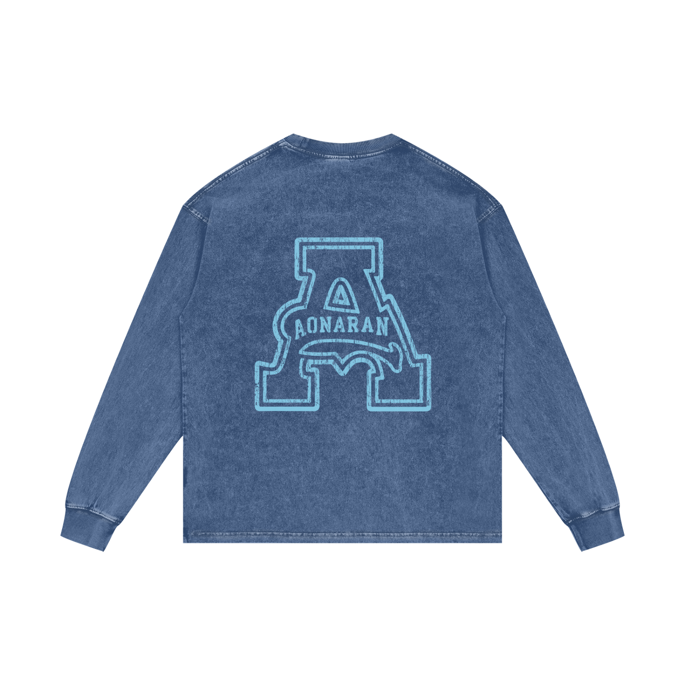 Aonaran Elementals Acid Wash Oversize Long Sleeve T-Shirt