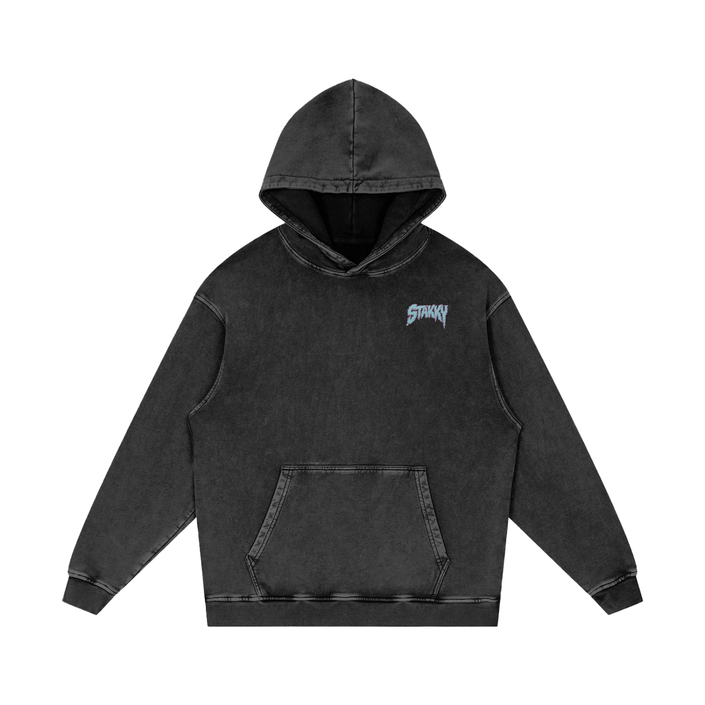 Stakky Acid Wash Oversize Hoodie
