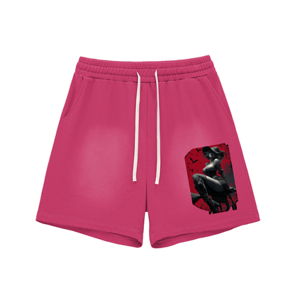 Dimple Season 2 Sun Fade Raw Edge Cotton Shorts