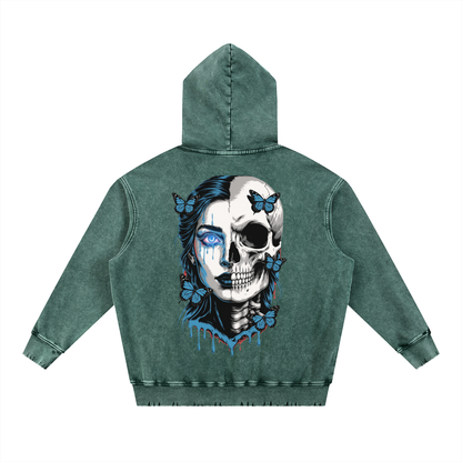 BreeLuxe Season 2 Snow Wash Hand-Frayed Heavyweight  Hoodie