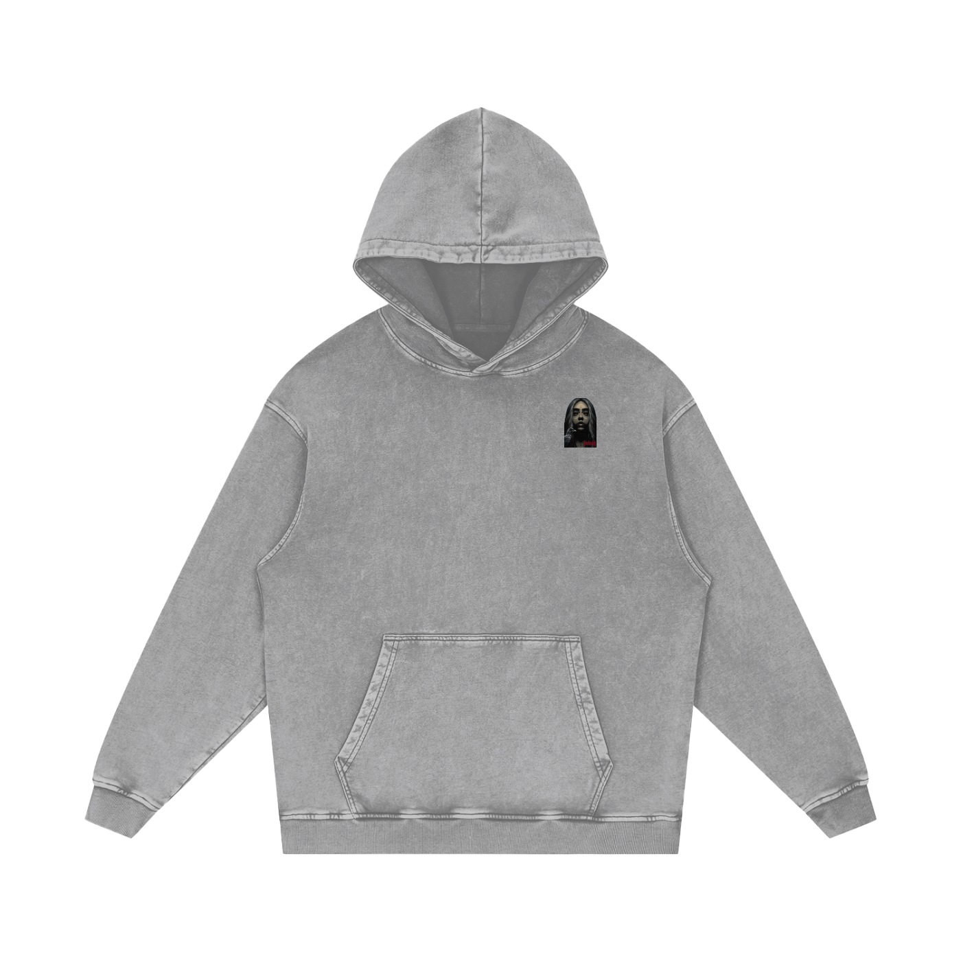 Mellaae Snow Washed Loose Cotton Hoodie