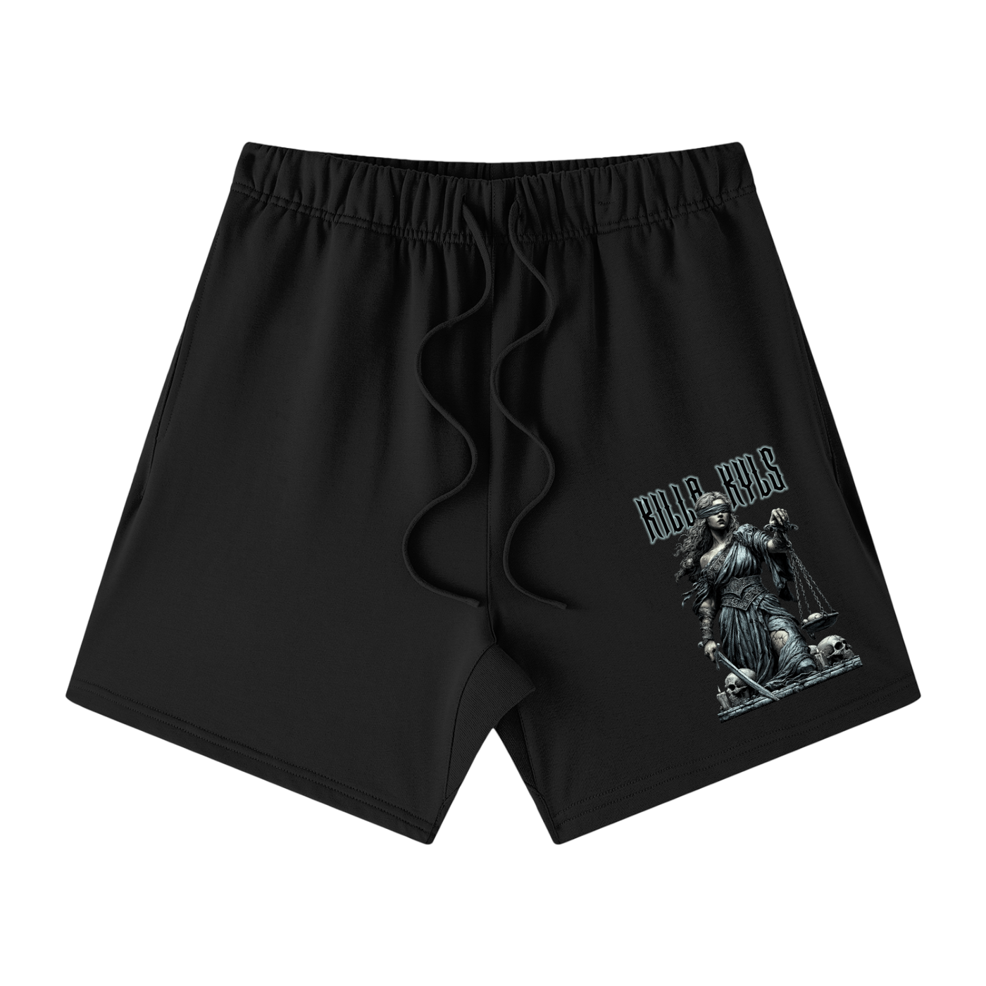 killakyls Unisex Earth Tone Loose Fit Cotton Shorts