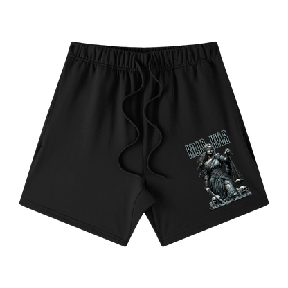 killakyls Unisex Earth Tone Loose Fit Cotton Shorts