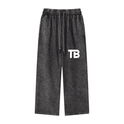 ThunderBuddies Acid Wash Straight Leg Pants