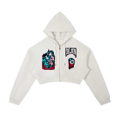 REPACKED Essential Cropped Zip-Up Hoodie