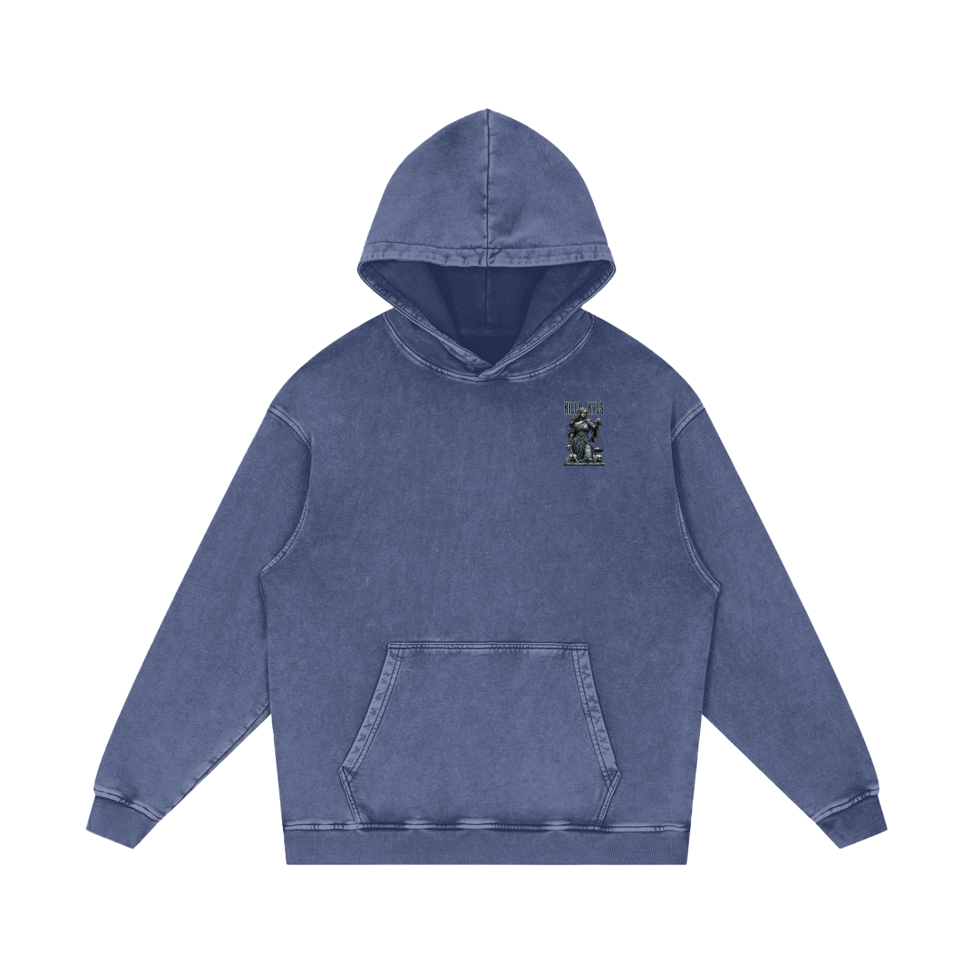 killakyls Snow Washed Loose Cotton Hoodie