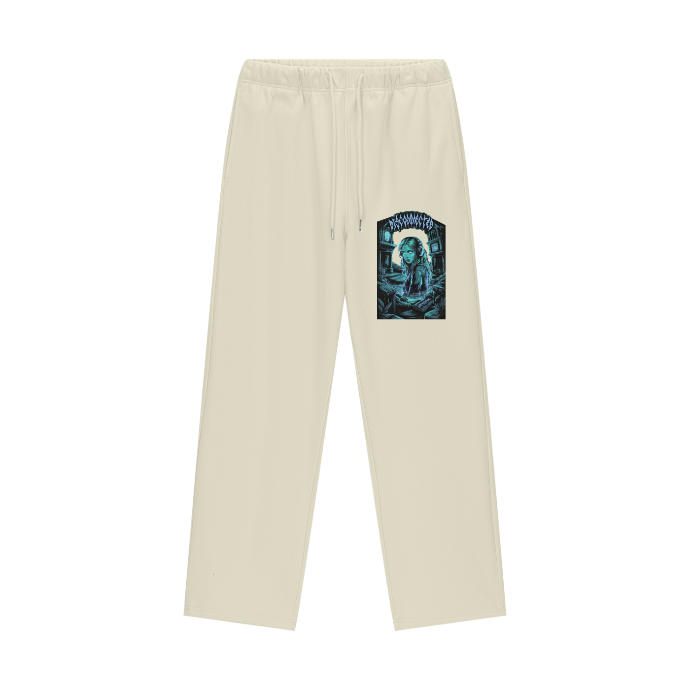 Disconnected Fleece Lined Straight Leg Pants