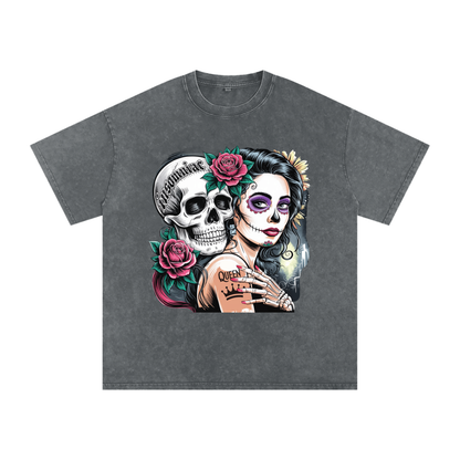 QueenSteph Acid Wash Oversize T-Shirt