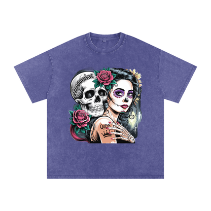 QueenSteph Acid Wash Oversize T-Shirt