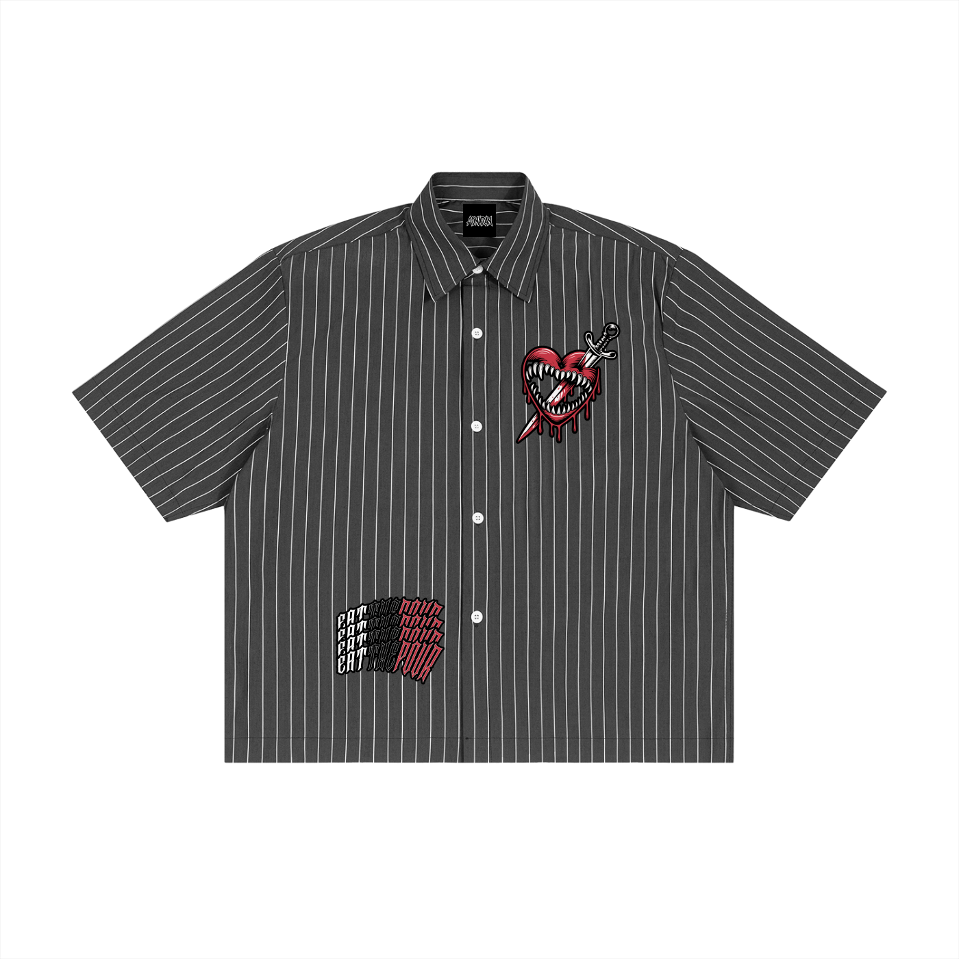 ETP Unisex Striped Boxy Button-Up Shirt