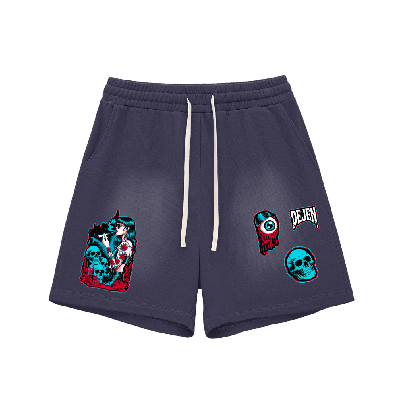 REPACKED Sun Fade Raw Edge Cotton Shorts