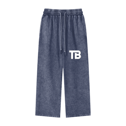 ThunderBuddies Acid Wash Straight Leg Pants