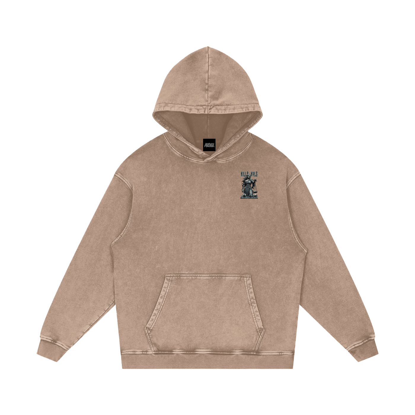 killakyls Snow Washed Loose Cotton Hoodie