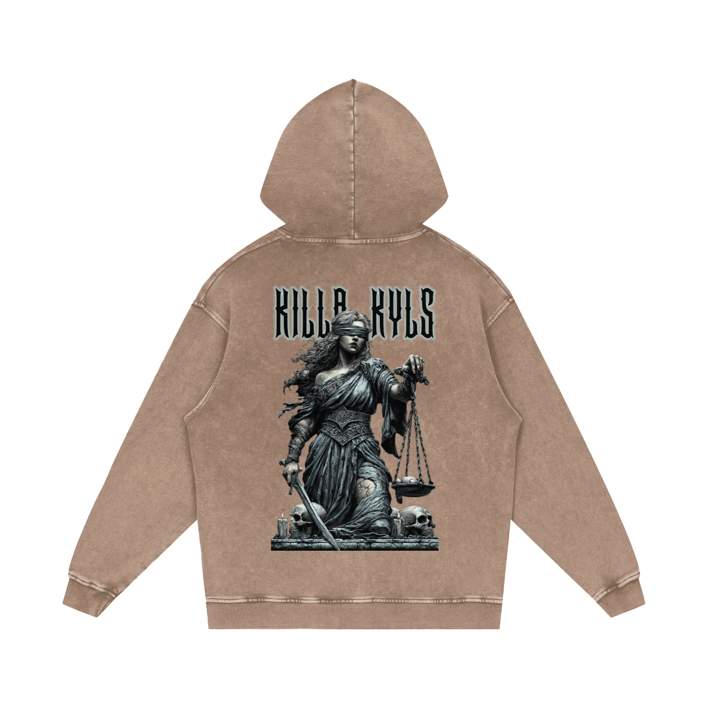 killakyls Snow Washed Loose Cotton Hoodie
