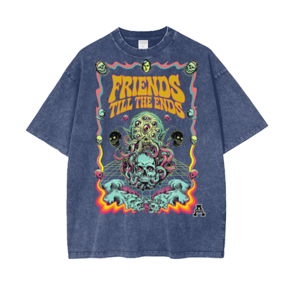 Aonaran Graphic Acid Wash Oversize T-Shirt