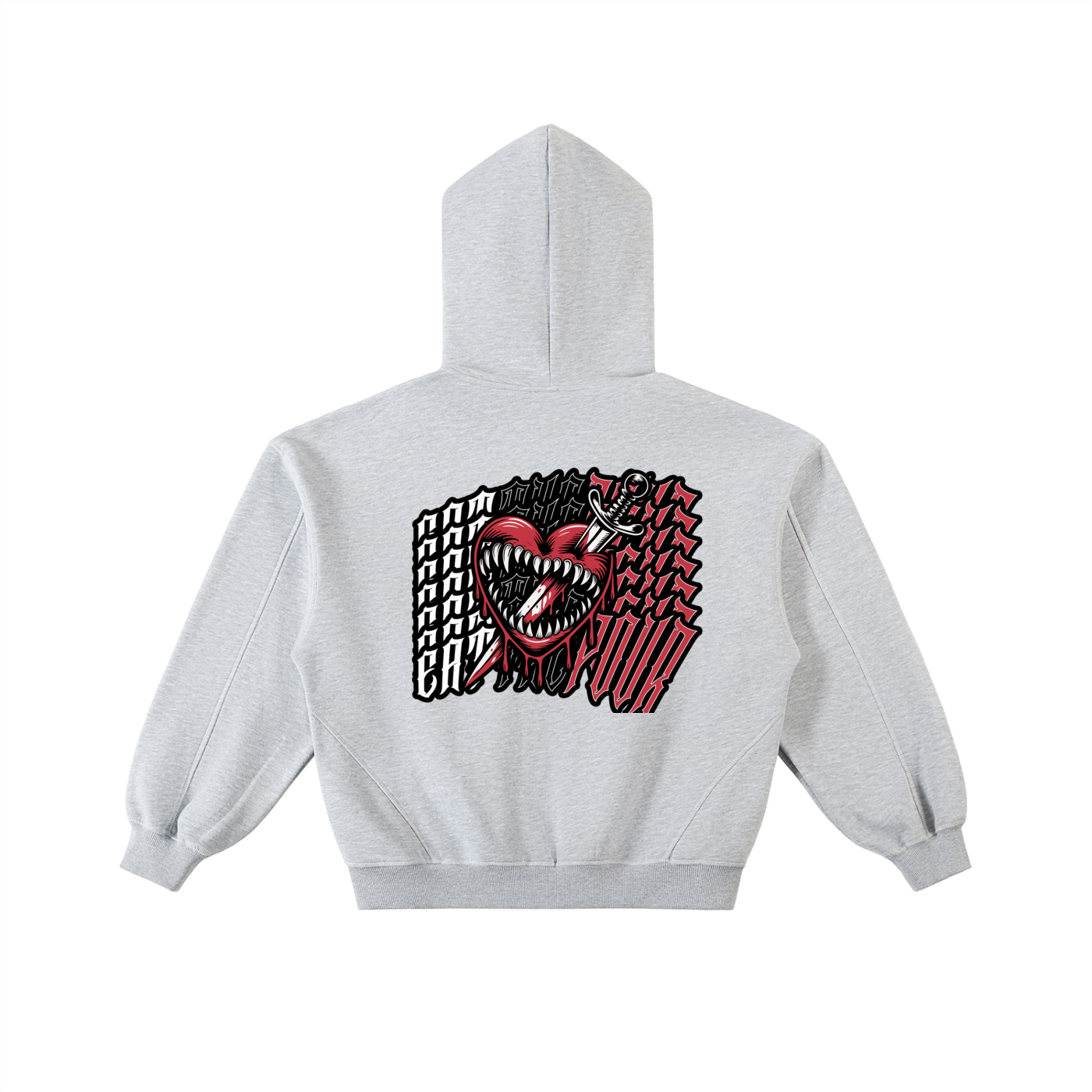 ETP Contrast-Stitched Boxy Fleece Zip Hoodie