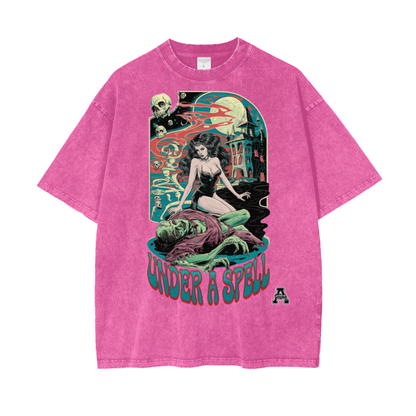 Aonaran Graphic Acid Wash Oversize T-Shirt