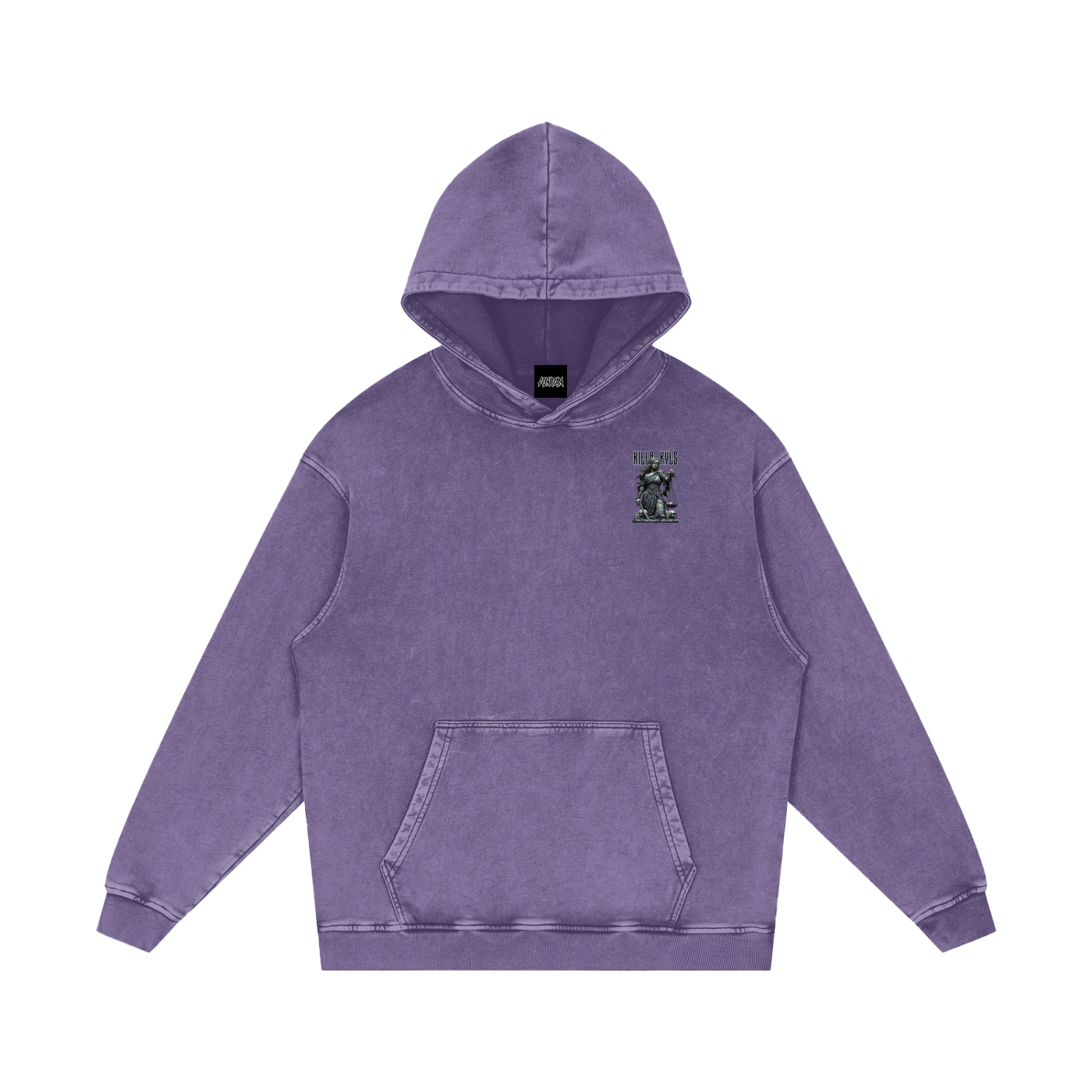 killakyls Snow Washed Loose Cotton Hoodie