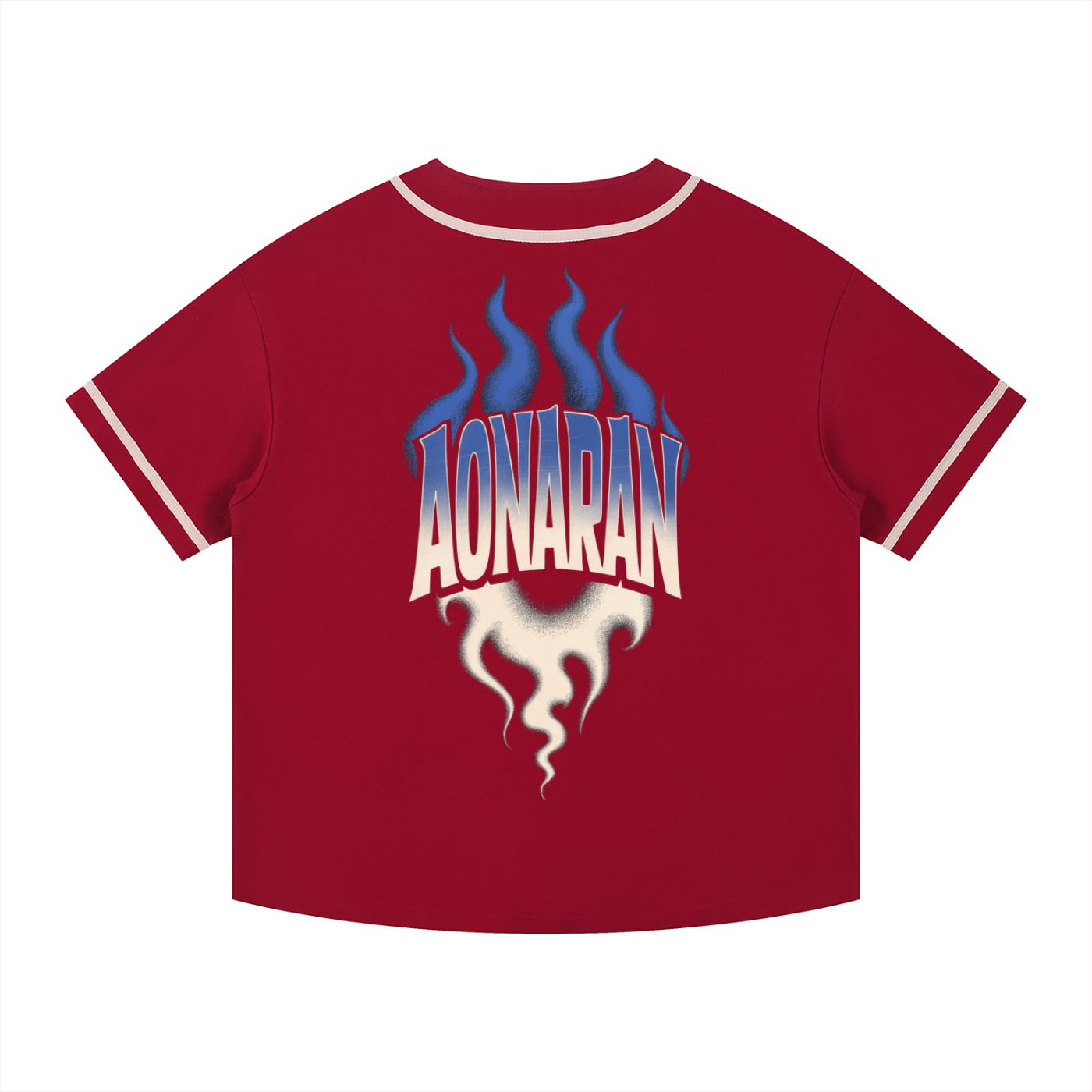 Aonaran Varsity Contrast Piped Button-Up Jersey