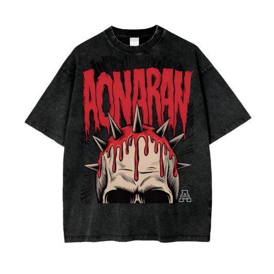 Aonaran Graphic Acid Wash Oversize T-Shirt