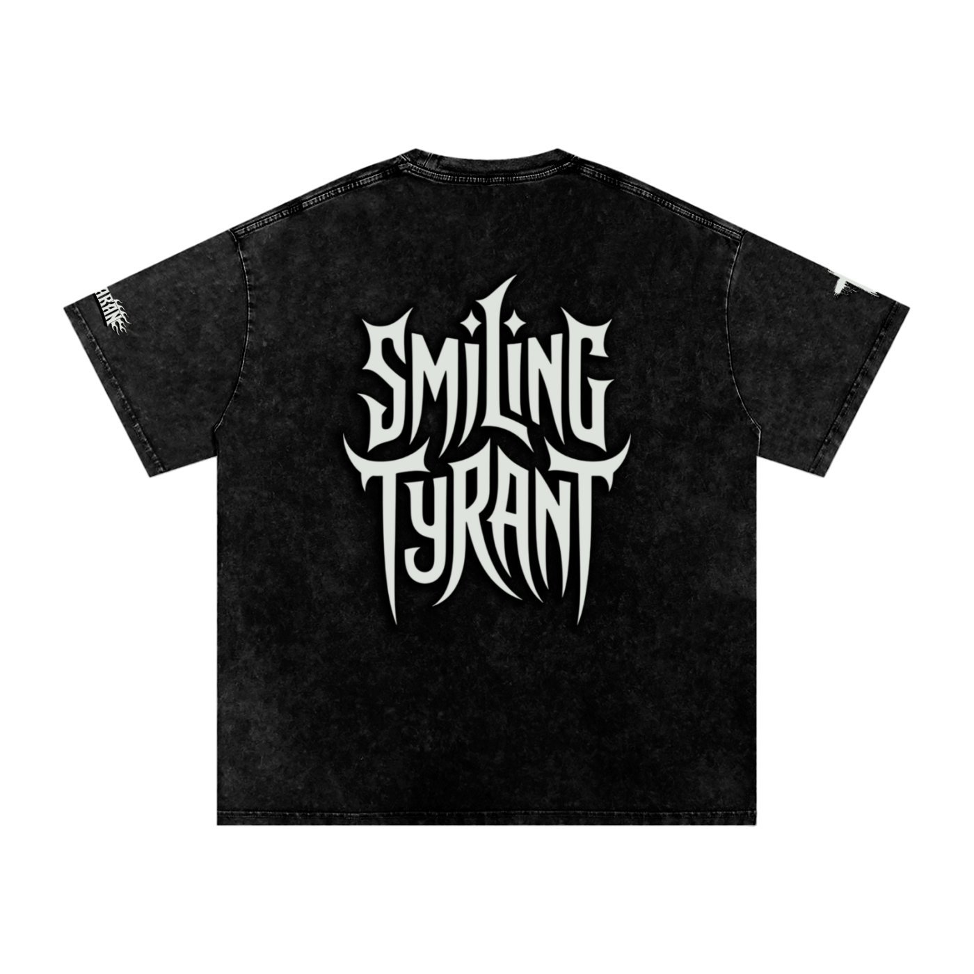 Smiling Tyrant Snow Washed Oversized Cotton T-Shirt