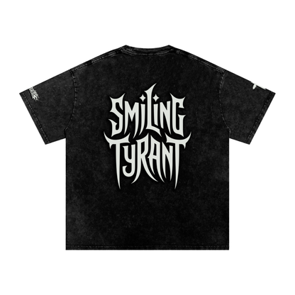 Smiling Tyrant Snow Washed Oversized Cotton T-Shirt